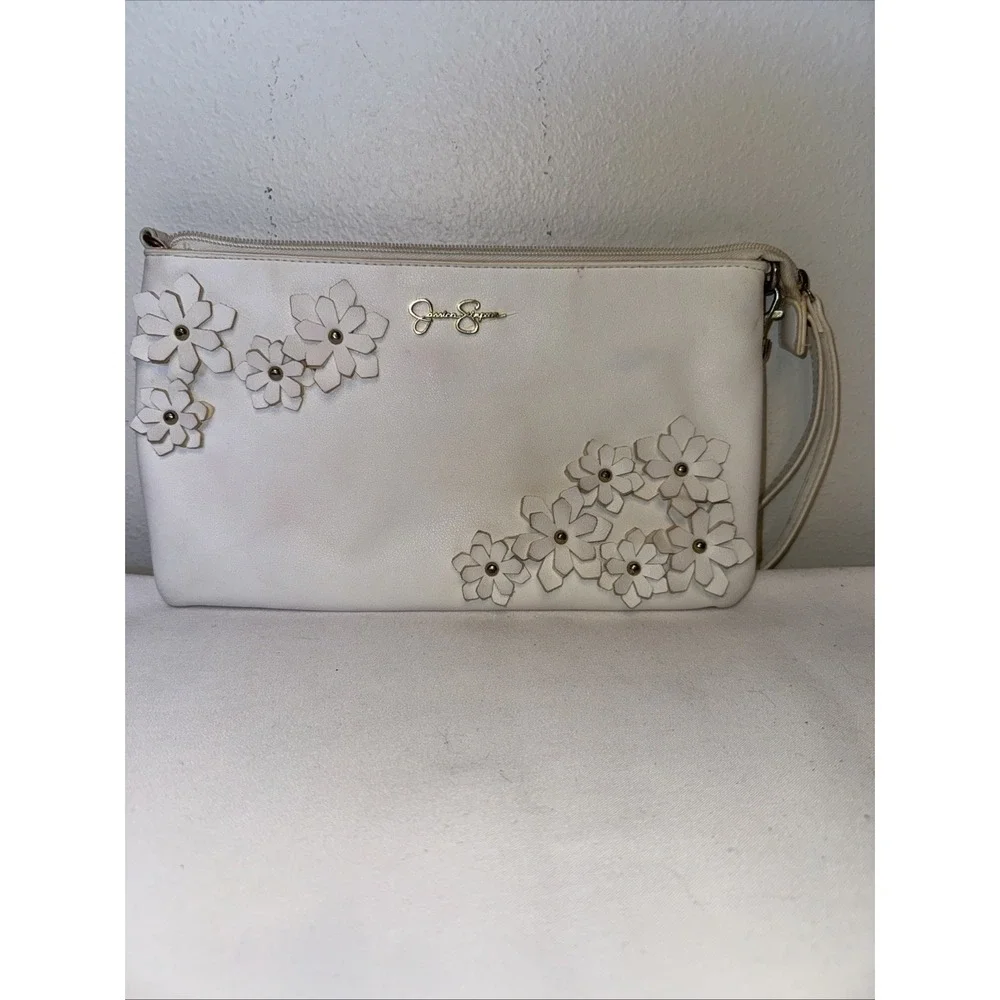Jessica  Simpson‎ Embossed  Clutch Shoulder Bag Crossbody Handbag Purse Wristlet